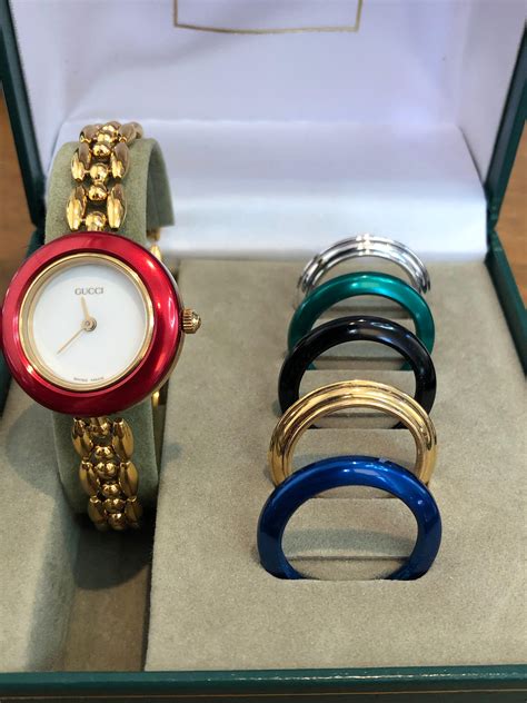 gucci watch interchangeable bands|gucci watch changeable bezels.